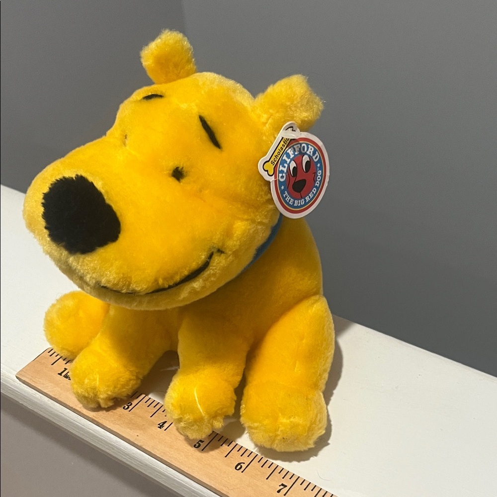 Y2K 2001 Vintage Tag attached T Bone Clifford Plush Dog Toy Scholastic PBS